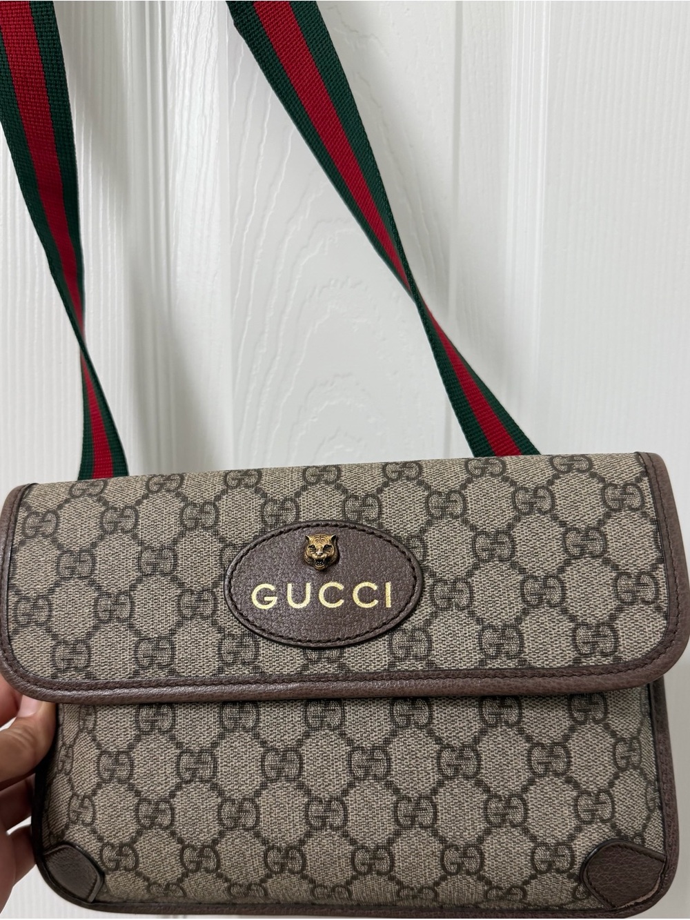 Gucci Brown GG Supreme Canvas Belt bag